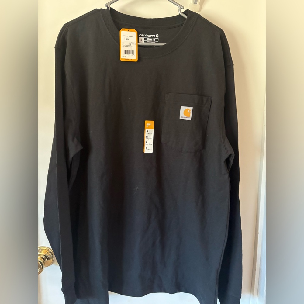 Carhartt Black Pocket Long Sleeve Tee